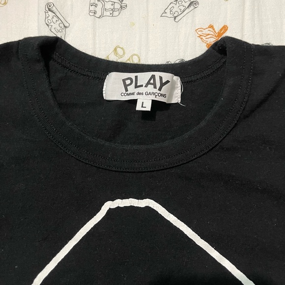 Comme Des Garcons black and white heart tshirt - Picture 2 of 7